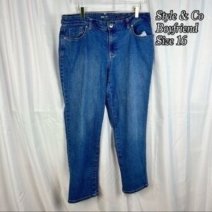 Style & Co Boyfriend Blue Jeans
